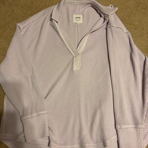 Women's Lilac Waffle Knit Sweatshirt